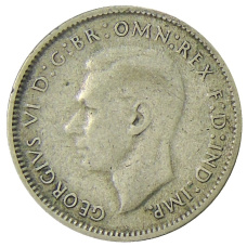 Монета 6 пенсов 1946 года Австралия (реверс)