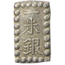 Монета 1 шу 1854-1868 года Япония (аверс)