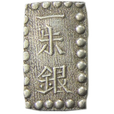 Монета 1 шу 1854-1868 года Япония (аверс)