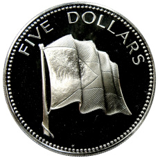 Монета 5 долларов 1974 года Багамские Острова (аверс)