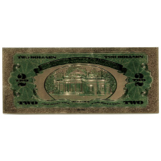 Сувенирная банкнота 2 доллара 1928 года США (вид 2)