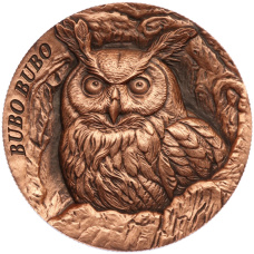 Монета 25 центов 2024 года Самоа «Филин» (аверс)