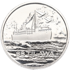 Монета 1/2 унции серебра 2024 года Бомбей «Лайнер SS Tilawa» (аверс)