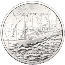 Монета 1/2 унции серебра 2024 года Бомбей «Лайнер SS Tilawa» (реверс)