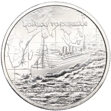 Монета 1/2 унции серебра 2024 года Бомбей «Лайнер SS Tilawa» (реверс)