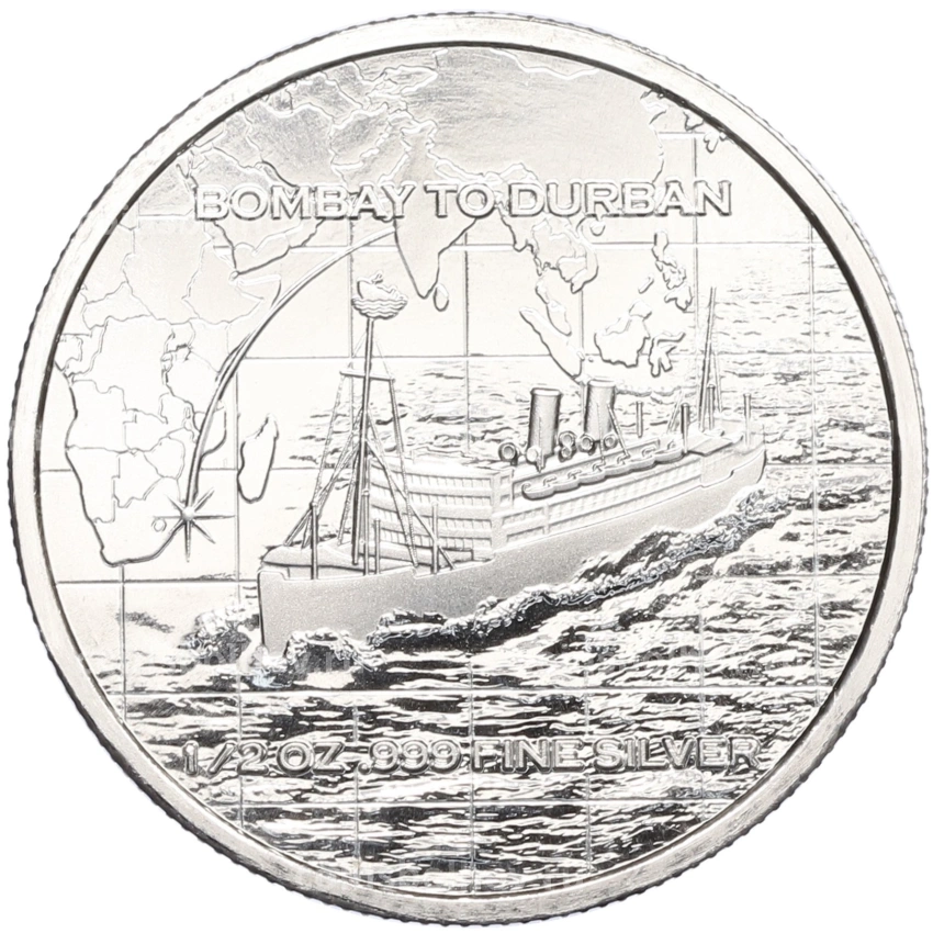 Монета 1/2 унции серебра 2024 года Бомбей «Лайнер SS Tilawa» (вид 2)