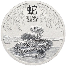 Монета 50 центов 2025 года Австралия «Китайский гороскоп — Год Змеи» (аверс)