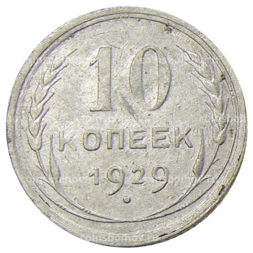 Монета 10 копеек 1929 года