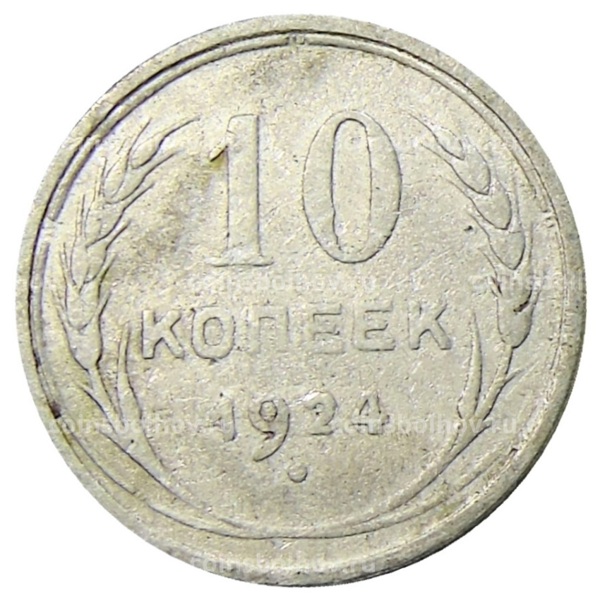 Монета 10 копеек 1924 года