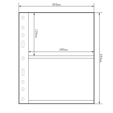  Лист для банкнот на 2 ячейки формат «Optima» 2C LEUCHTTURM 309942 (аверс)