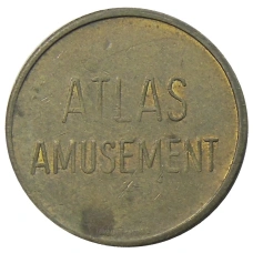 Жетон развлекательный центр  ATLAS AMUSEMENT
