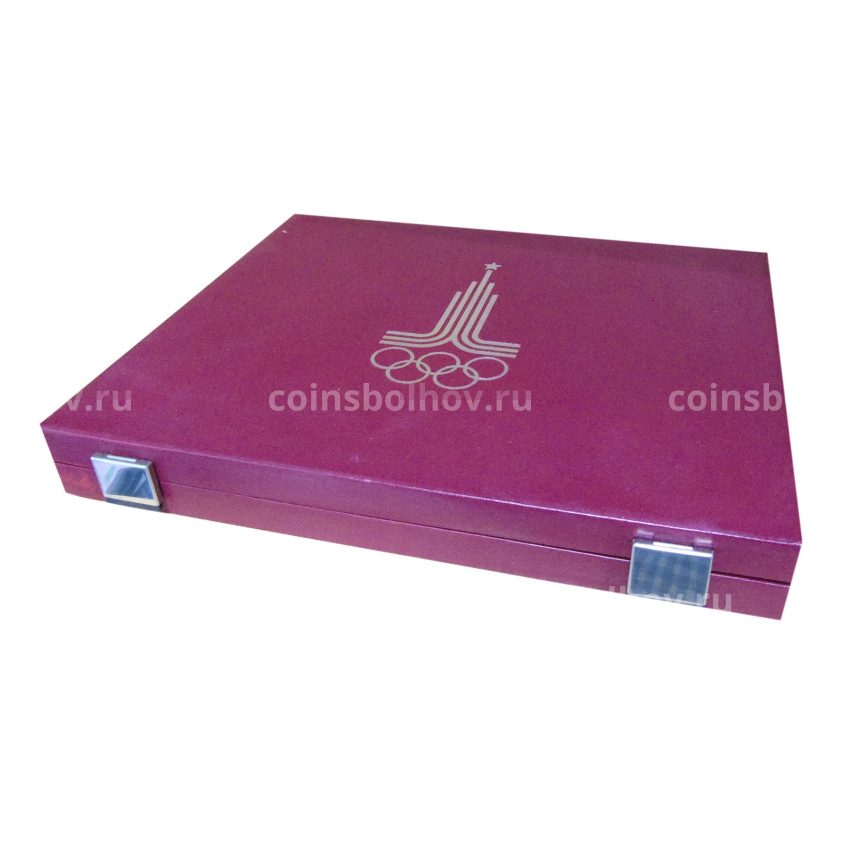 Коробка для монет номиналом 5 и 10 рублей  Олимпиада-80 (б/у) (вид 2)