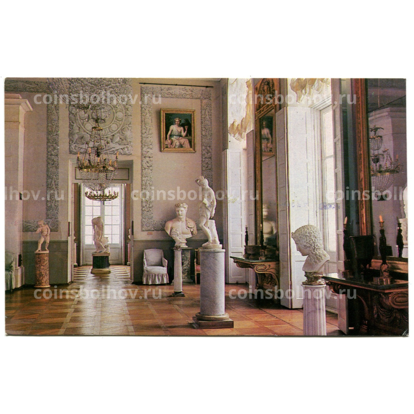 Открытка Архангельское.Дворец.Античный зал.1780-1810-е годы. Архитектор Ш.де Герн