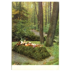 Открытка Музей-усадьба Ясная Поляна. Могила Л.Н.Толстого (аверс)