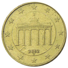 Монета 10 евроцентов 2002 года D Германия (аверс)