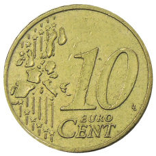 Монета 10 евроцентов 2002 года D Германия (реверс)