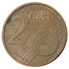 Монета 2 евроцента 2002 года A Германия (реверс)