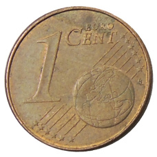 Монета 1 евроцент 2005 года J Германия (реверс)