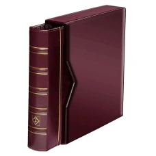 Альбом для монет без листов с защитным шубером формата Optima (Классический дизайн) Красный (LEUCHTTURM 318816) (аверс)