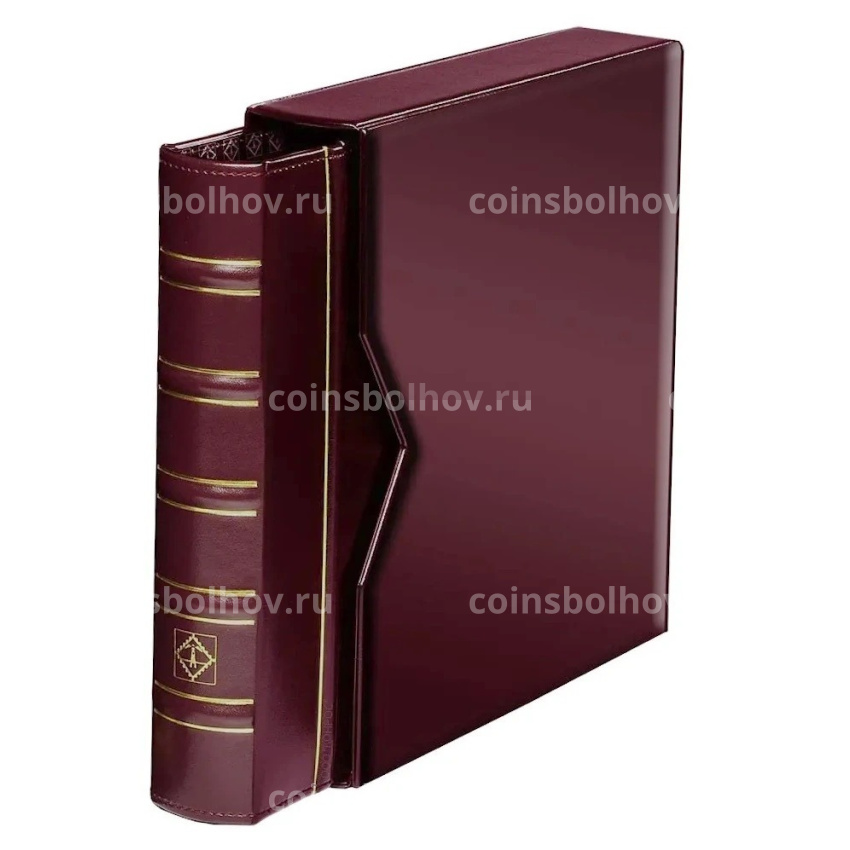 Альбом для монет без листов с защитным шубером формата Optima (Классический дизайн) Красный (LEUCHTTURM 318816)