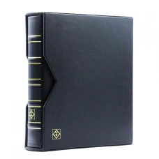 Альбом кожаный для монет без листов с защитным шубером формат «Optima» Черный LEUCHTTURM 341940 (аверс)