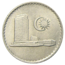 Монета 10 сен 1973 года Малайзия (реверс)