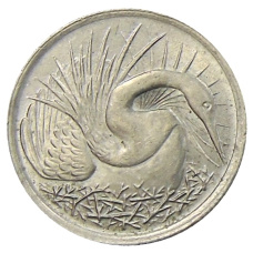 Монета 5 центов 1980 года Сингапур (реверс)