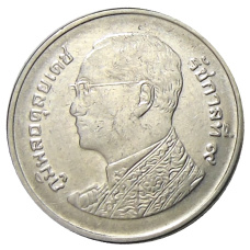 Монета 1 бат 2010 года Таиланд (реверс)