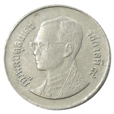 Монета 1 бат 1987 года Таиланд (реверс)