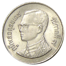 Монета 1 бат 1991 года Таиланд (реверс)