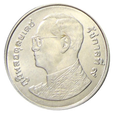Монета 1 бат 2009 года Таиланд (реверс)