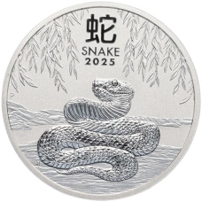 Монета 2 доллара 2025 года Австралия «Китайский гороскоп — Год Змеи» (аверс)