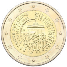 Монета 2 евро 2015 года F Германия «25 лет объединению Германии» (аверс)