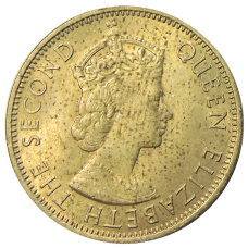 Монета 1/2 пенни 1963 года Ямайка (реверс)