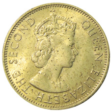 Монета 1/2 пенни 1963 года Ямайка (реверс)