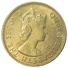 Монета 1/2 пенни 1963 года Ямайка (реверс)