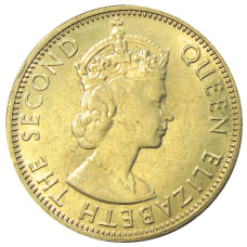 Монета 1/2 пенни 1963 года Ямайка (реверс)