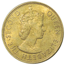 Монета 1/2 пенни 1963 года Ямайка (реверс)