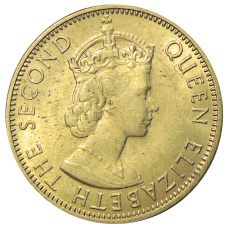 Монета 1/2 пенни 1963 года Ямайка (реверс)