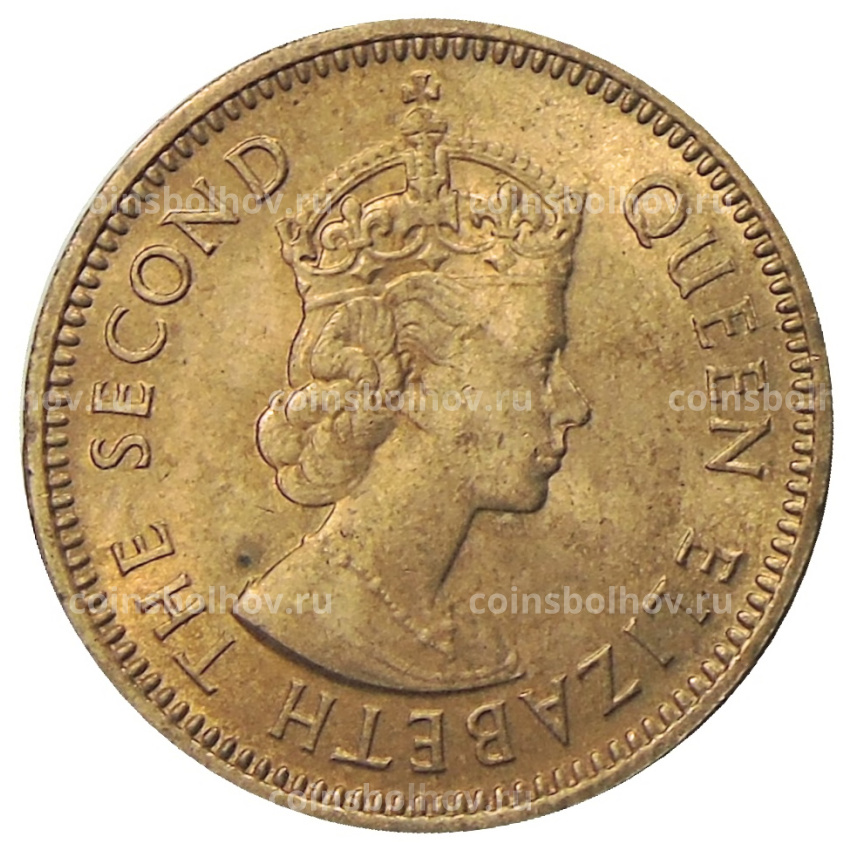 Монета 1/2 цента 1955 года Британские Восточные Карибы (вид 2)