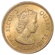 Монета 1/2 цента 1955 года Британские Восточные Карибы (реверс)