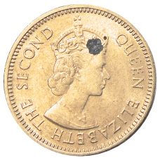 Монета 1/2 цента 1955 года Британские Восточные Карибы (реверс)