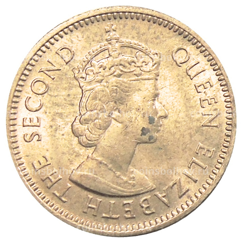 Монета 1/2 цента 1955 года Британские Восточные Карибы (вид 2)