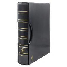 Альбом для монет без листов с защитным шубером формат «Grande» Черный Классический дизайн LEUCHTTURM 330249