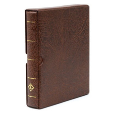 Альбом для монет без листов с защитным шубером — формат «Optima F» Коричневый (LEUCHTTURM 308157)