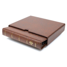 Альбом для монет без листов с защитным шубером — формат «Optima F» Коричневый (LEUCHTTURM 308157) (вид 2)