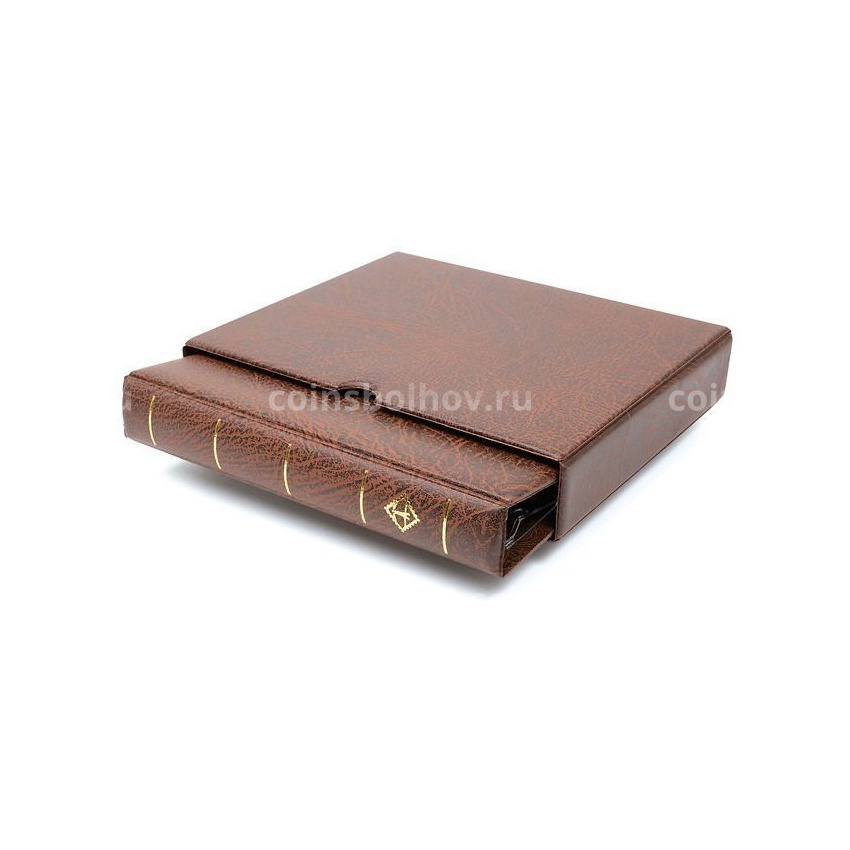 Альбом для монет без листов с защитным шубером — формат «Optima F» Коричневый (LEUCHTTURM 308157) (вид 2)