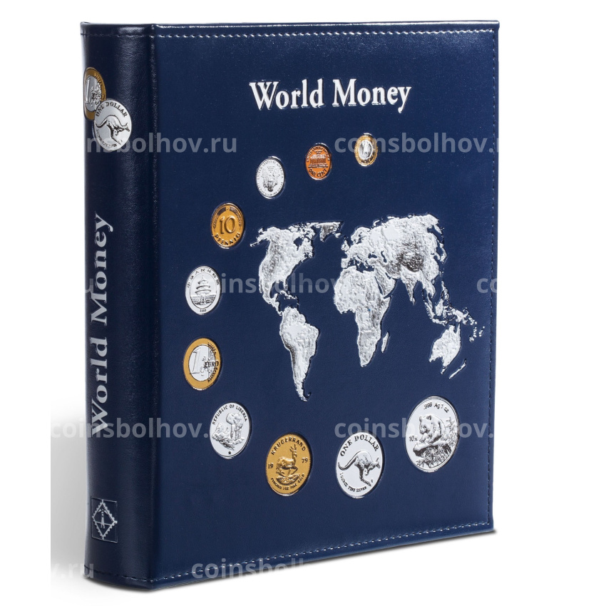 Альбом для монет с 5 листами формата Optima Синий «World money» (LEUCHTTURM 323813)
