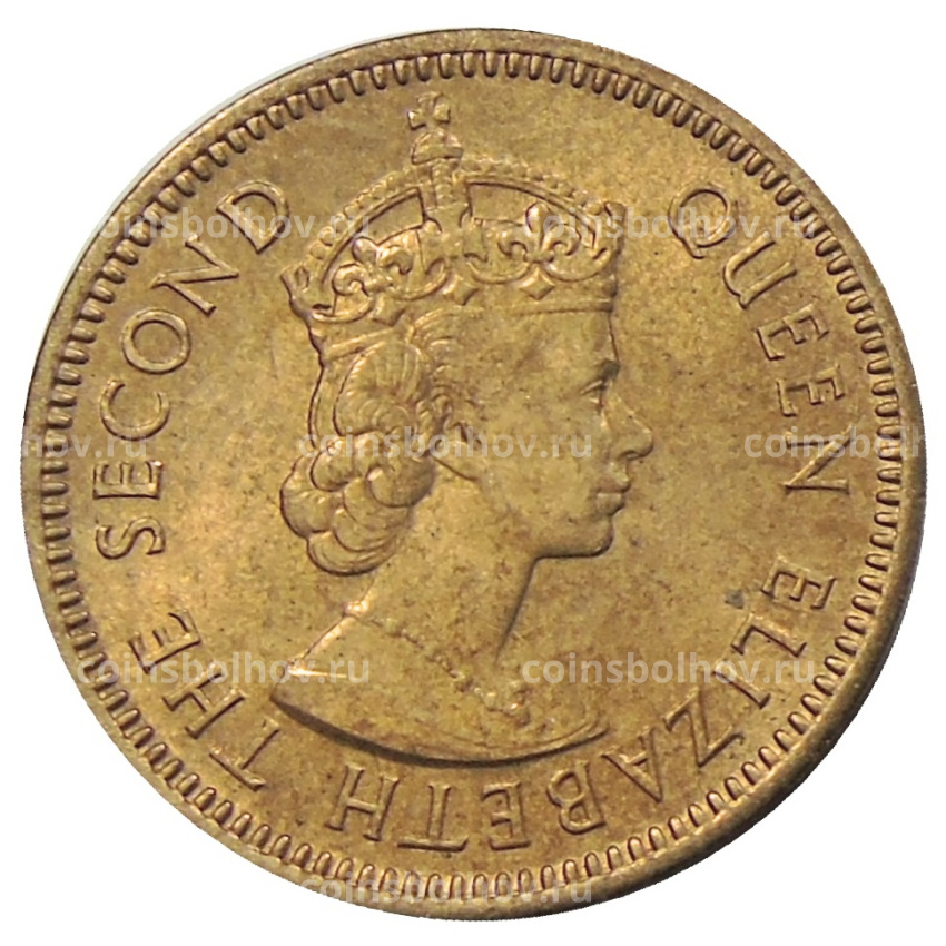 Монета 1/2 цента 1955 года Британские Восточные Карибы (вид 2)