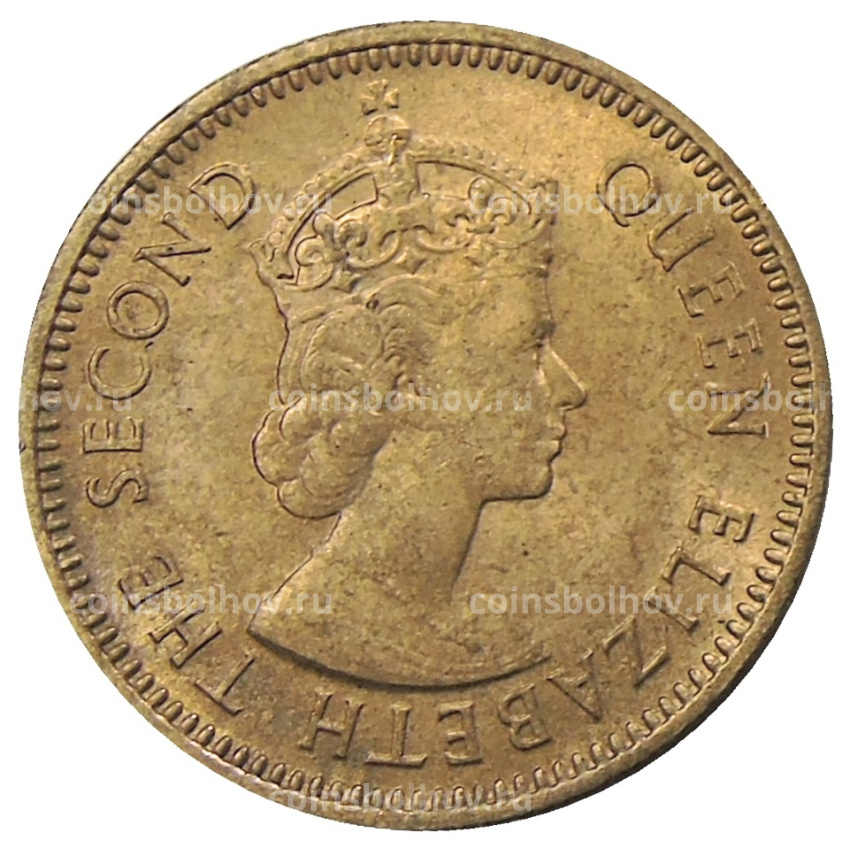 Монета 1/2 цента 1955 года Британские Восточные Карибы (вид 2)